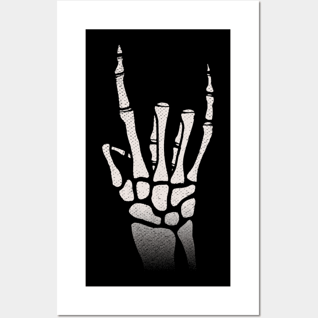 SKELETON HAND Wall Art by teepublickalt69